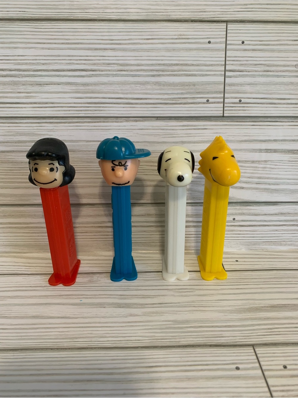 Vintage PEZ Peanuts Lucy Charlie Brown Snoopy Woodstock
